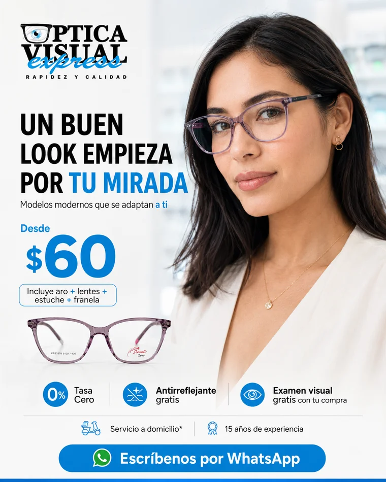 Pieza de Óptica Visual Express con oferta de anteojos