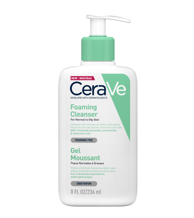 Fotografía oficial del gel limpiador facial CeraVe de 236 ml